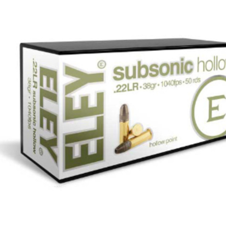 ELEY Subsonic Hollow 05400 .22LR 38gr