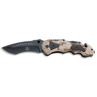 PUMA TEC one-hand rescue knife camouflage 