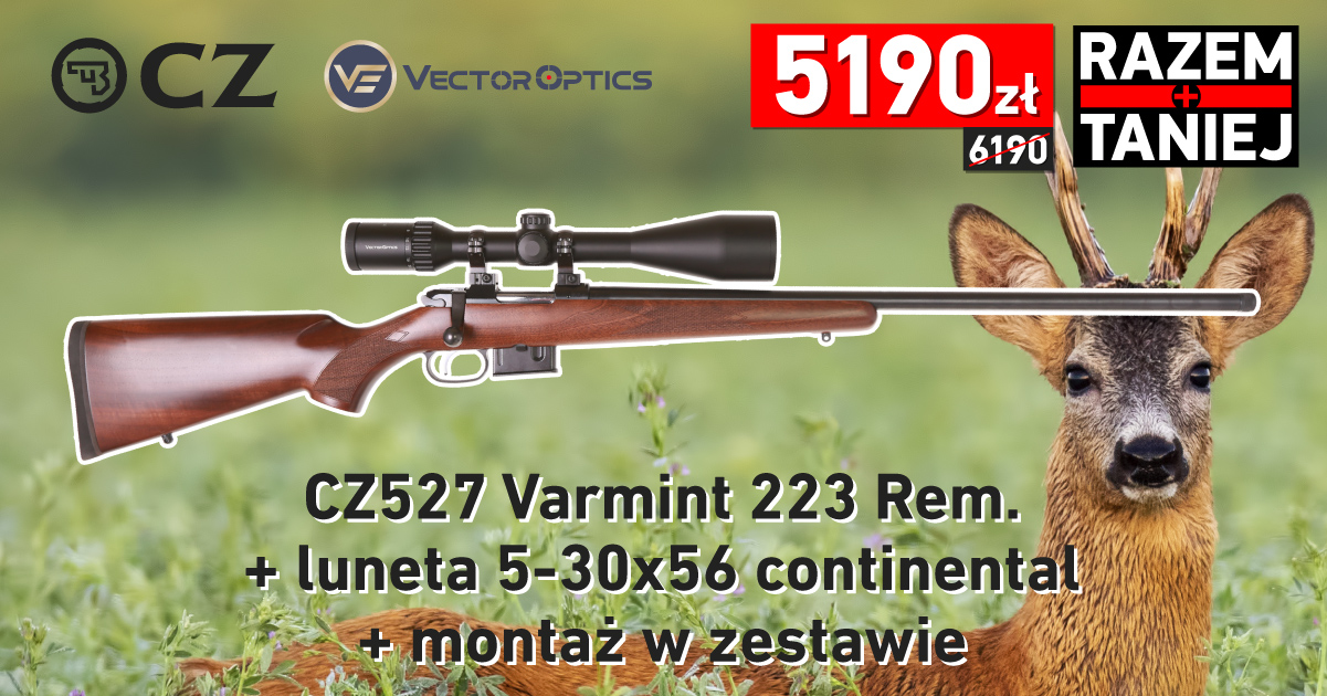 Zestaw Cz527 Varmint 223 rem + luneta Continental 5-30x56 